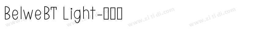 BelweBT Light字体转换
